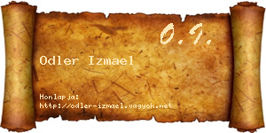 Odler Izmael névjegykártya